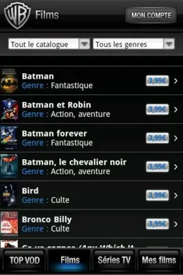 WarnerVOD android App screenshot 1